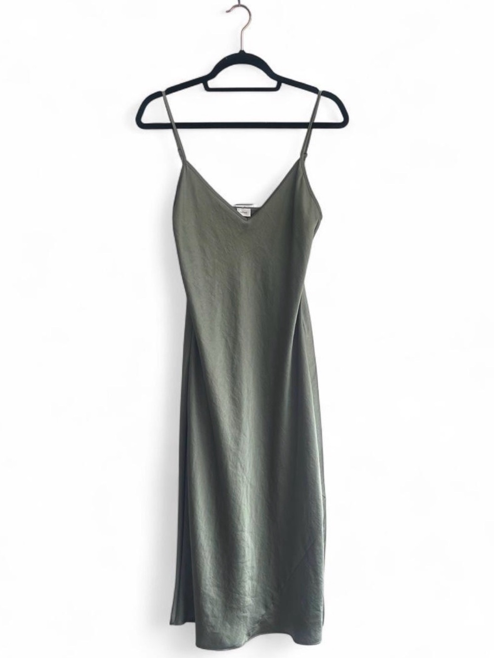 WILFRED Jan Satin Slip Midi Dress ARITZIA - Smoky Sage | SIZE MEDIUM *rare color